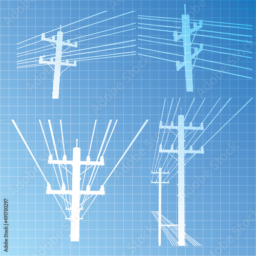 Electricity poles and structures