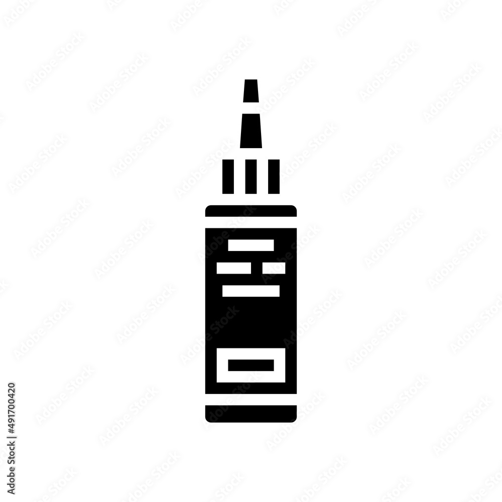 hair growth serum glyph icon vector. hair growth serum sign. isolated contour symbol black illustration hair growth serum glyph icon vector. hair growth serum sign. isolated contour symbol black illustration