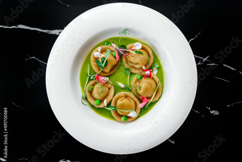 Italian traditional ravioli from restaurant