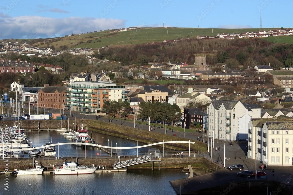 Marina, Whitehaven, Cumberland, from the south.