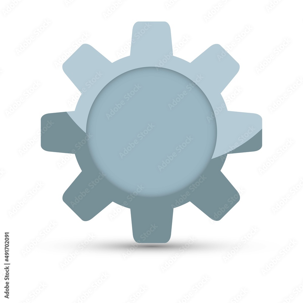 Toothed wheel vector on white background