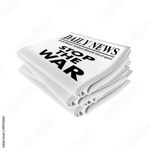 Newspaper illustration Stop the War