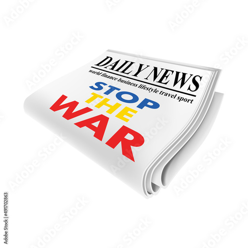 Newspaper illustration Stop the War