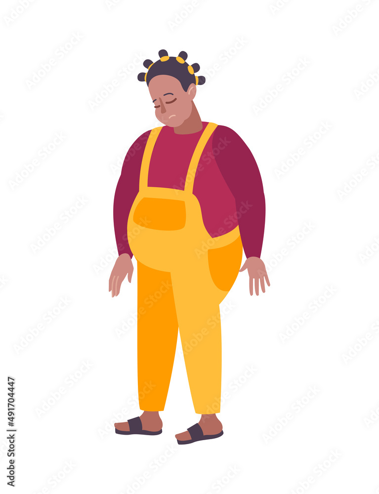 Unhappy Obesity Woman Composition Unhappy Obesity Woman Composition