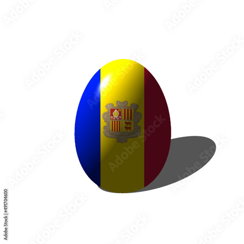 easter egg with flag