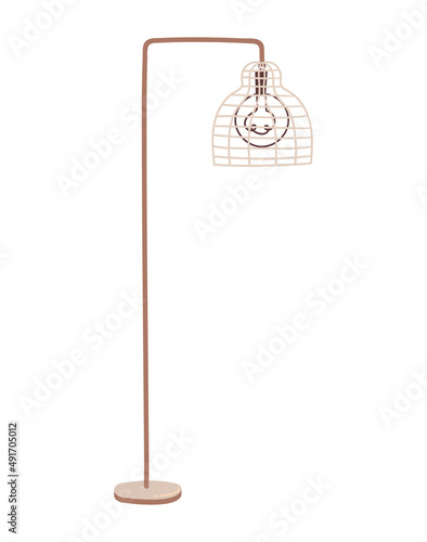 Floor lamp, torchere. Vector illustration in a flat style