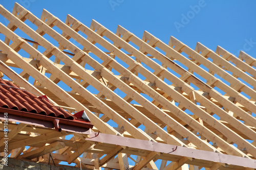 Lumber used for the construction or reconstruction of roofs.
