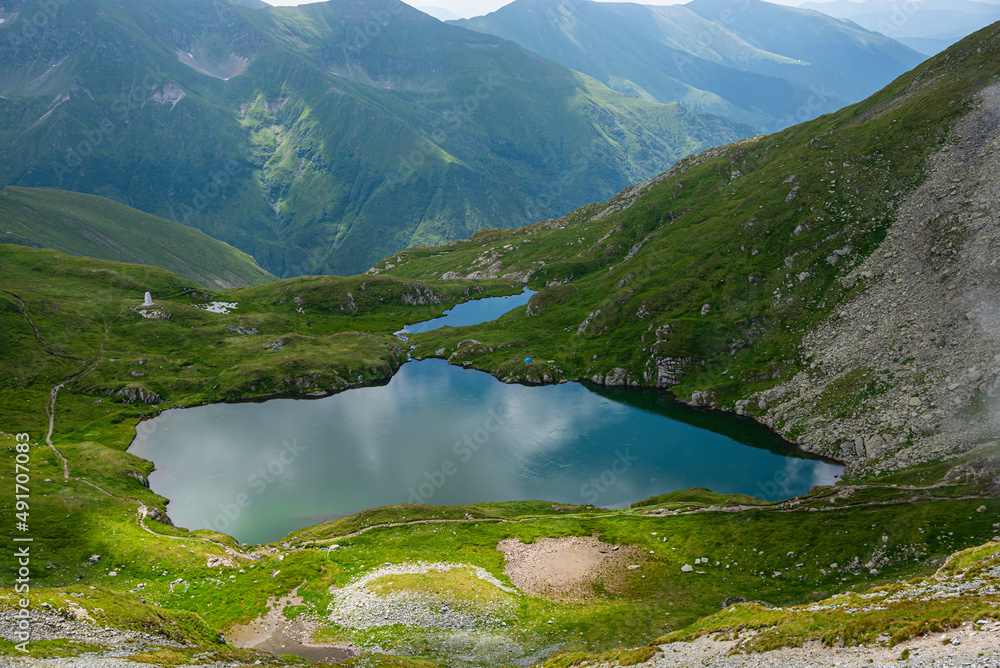 Landscape in Fagaras Mountains, Balea lake, Romania