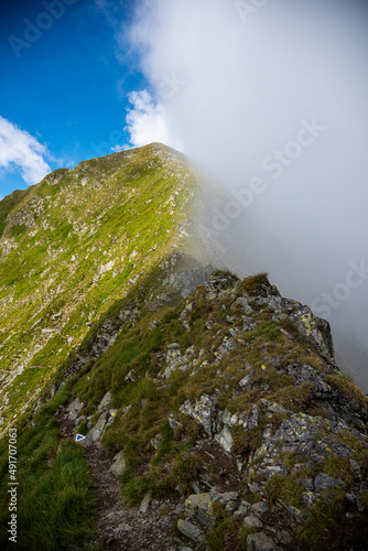 Landscape in Fagaras Mountains, Balea lake, Romania