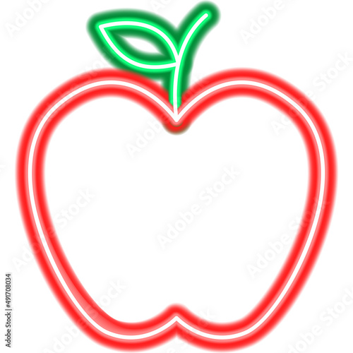 Apple Neon Icon