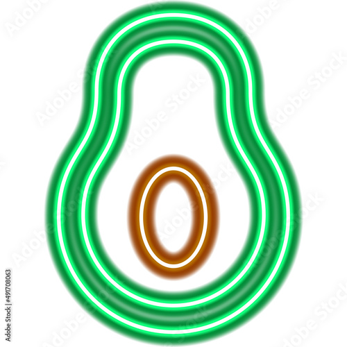 Avocado Fruit Neon
