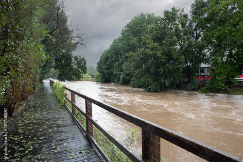 Fotografija Flooded creek during NSW rain event
