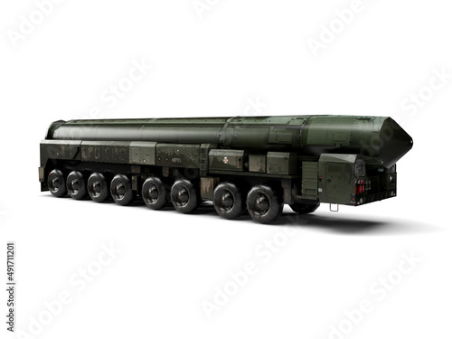 3d render Russian nuclear missile weapons of mass destruction photo