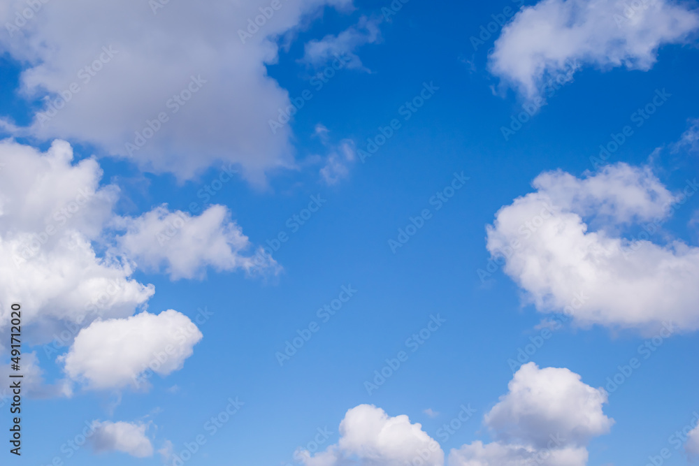 Fototapeta premium blue sky with white clouds