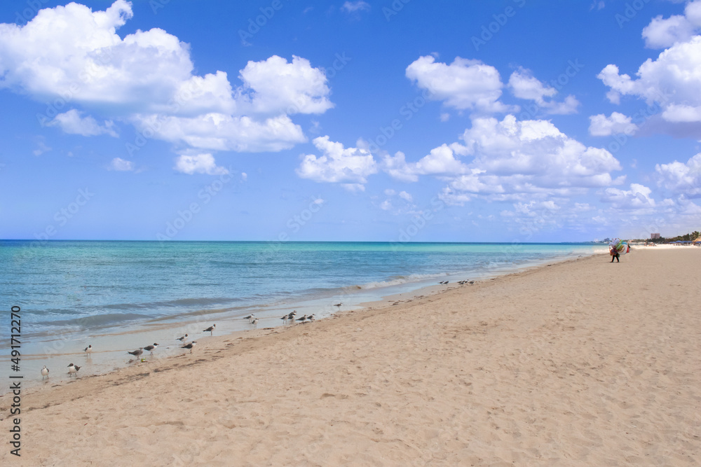 Progreso Beach and its beautiful blue sky