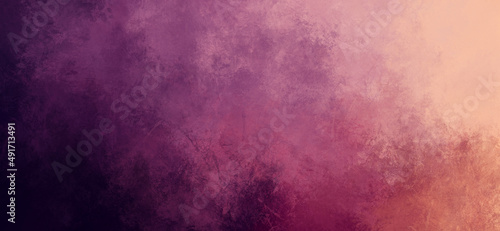 Pink and purple color grunge painted abstract background texture design