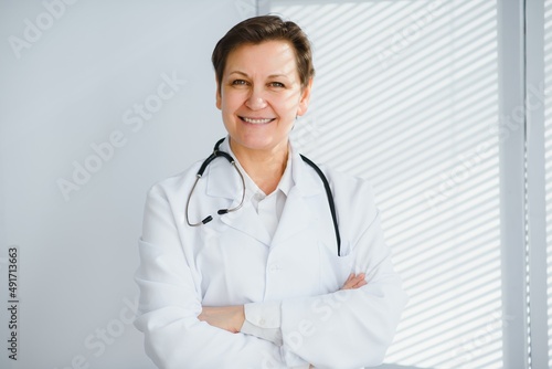 Portrait of woman doctor in hospital