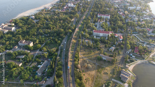 Seashore view from above. Ukraine. Zatoka.