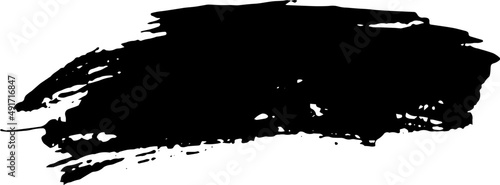 Grunge brush, rough ink black stroke