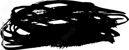 Grunge brush, rough ink black stroke