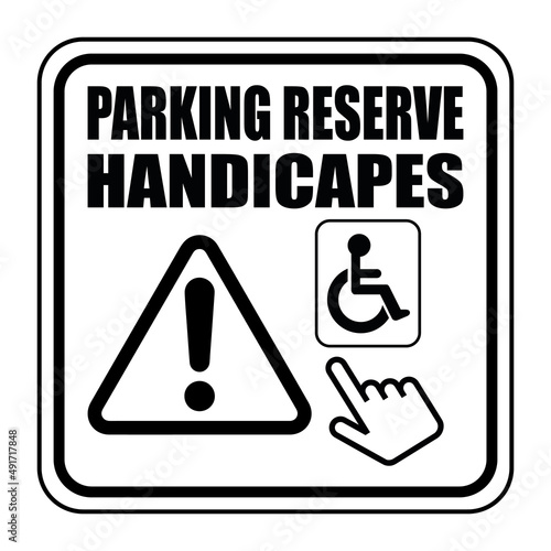 Logo parking réservé handicapés.