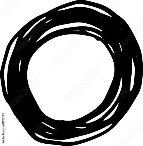 Decorative circle sketch scribble 