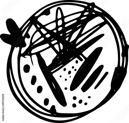 Decorative circle sketch scribble 