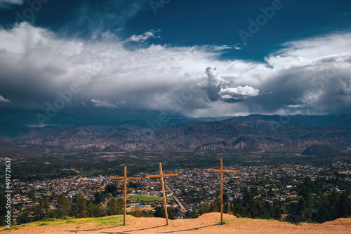 Ayacucho, Peru - Views of the city of Huanta from the Mirador de Acuchimay. photo