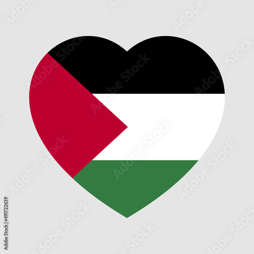 Flag of Palestine in heart shape. Palestine national symbol. Vector illustration Free Download Flag of Palestine in heart shape. Palestine national symbol. Vector illustration - GFXLoad