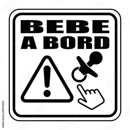Logo bébé à bord.