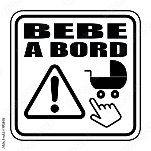 Logo bébé à bord.
