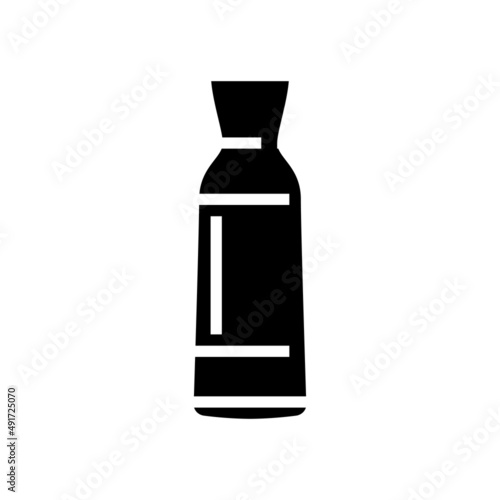 carafe glass glyph icon vector. carafe glass sign. isolated contour symbol black illustration