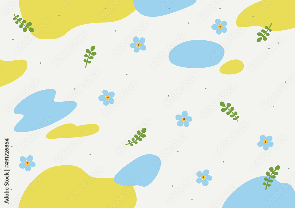 Obraz premium Flower vector illustration on a colorful background.