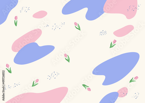 Flower vector illustration on a colorful background.