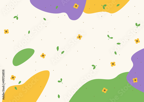 Flower vector illustration on a colorful background.