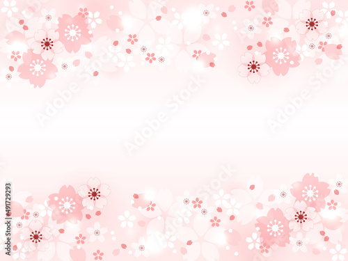 桜の花のフレーム背景