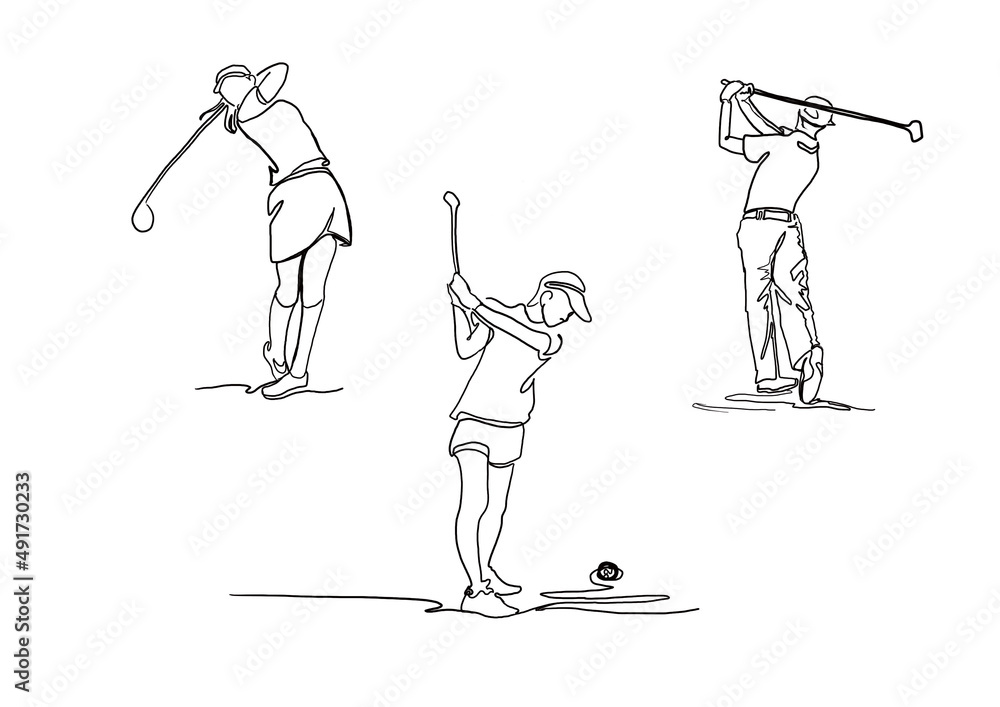 ゴルフ素材 イラスト Golf Illustration Stock Illustration Adobe Stock