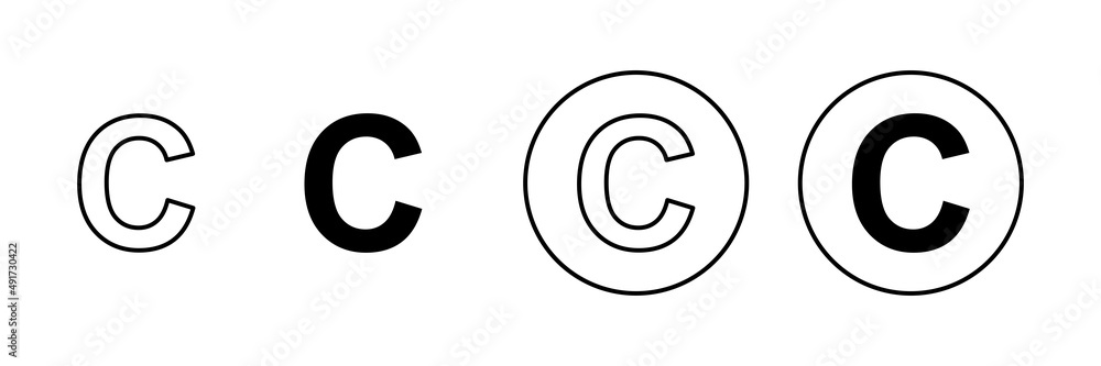 Copyright icons set. copyright sign and symbol Copyright icons set. copyright sign and symbol