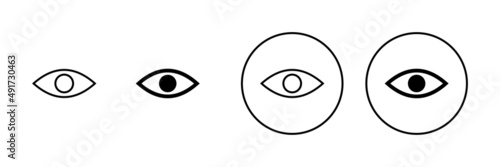 Eye icons set. Eye sign and symbol. Look and Vision icon.