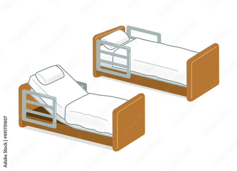 介護ベッド 病院ベッド 寝具 イラスト 素材 Stock Vector Adobe Stock