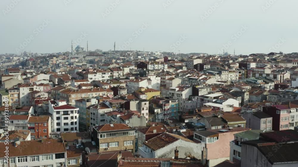 Aerial view of Istanbul on a sunny day. Aerial view of Istanbul on a sunny day.
