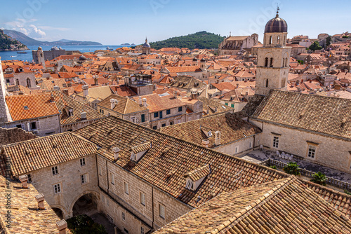 Dubrovnik, Croatia. The top view of the old town.