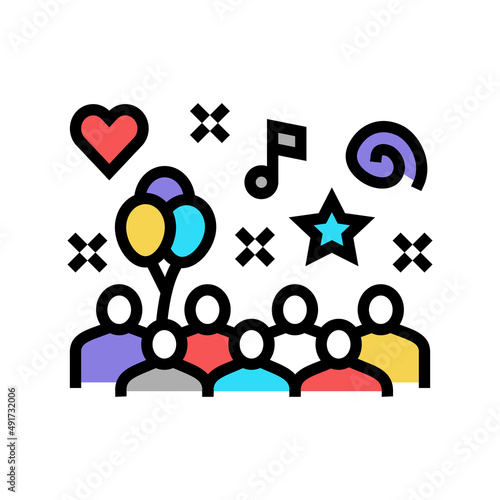 entertainment in amusement park color icon vector. entertainment in amusement park sign. isolated symbol illustration