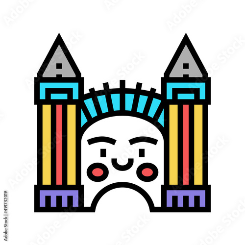 luna park color icon vector. luna park sign. isolated symbol illustration