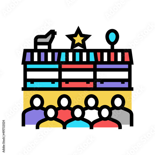 fairground amusement park color icon vector. fairground amusement park sign. isolated symbol illustration