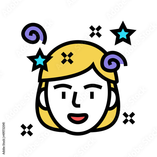 fun mood color icon vector. fun mood sign. isolated symbol illustration