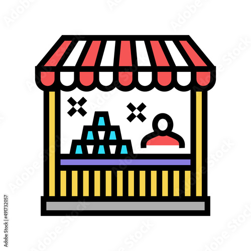 tent amusement park color icon vector. tent amusement park sign. isolated symbol illustration
