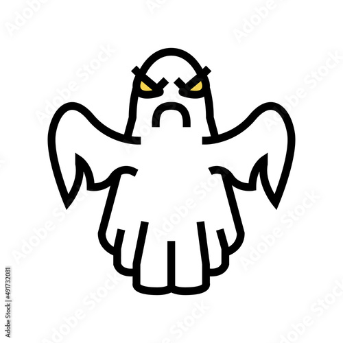 ghost in amusement park color icon vector. ghost in amusement park sign. isolated symbol illustration