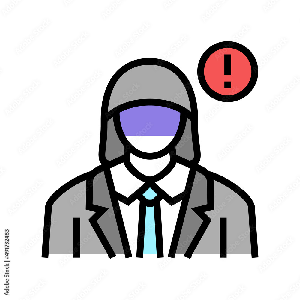 white-collar crime color icon vector. white-collar crime sign. isolated symbol illustration