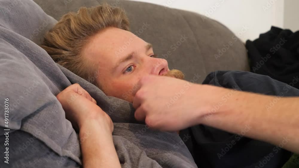 The face of a blonde guy who´s lying relaxed on the couch at home and playing with his charming and growed mustache on both sides.
There´s a tattoo on his underarm of a wolf and wood. The face of a blonde guy who´s lying relaxed on the couch at home and playing with his charming and growed mustache on both sides.
There´s a tattoo on his underarm of a wolf and wood.